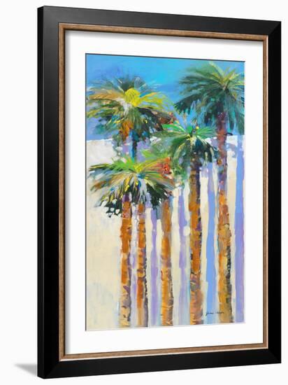 Shadow Palms II-Jane Slivka-Framed Art Print