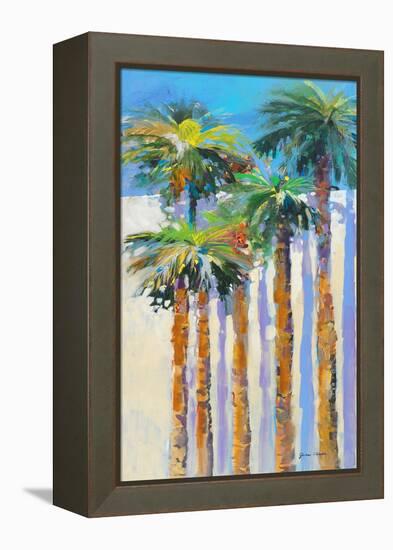 Shadow Palms II-Jane Slivka-Framed Stretched Canvas