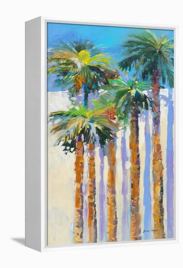 Shadow Palms II-Jane Slivka-Framed Stretched Canvas