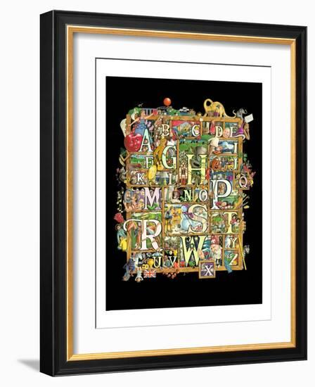 Shadowbox Hunt -Alphabet Soup-Laura Seeley-Framed Art Print