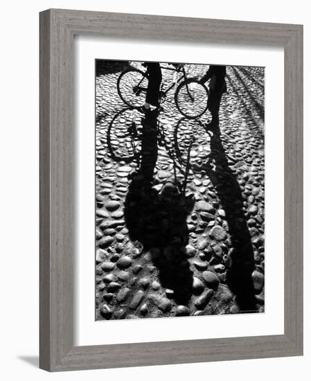 Shadows Cast on Cobblestone Street in Early Morning on Nantucket-Alfred Eisenstaedt-Framed Photographic Print