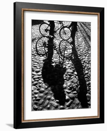 Shadows Cast on Cobblestone Street in Early Morning on Nantucket-Alfred Eisenstaedt-Framed Photographic Print