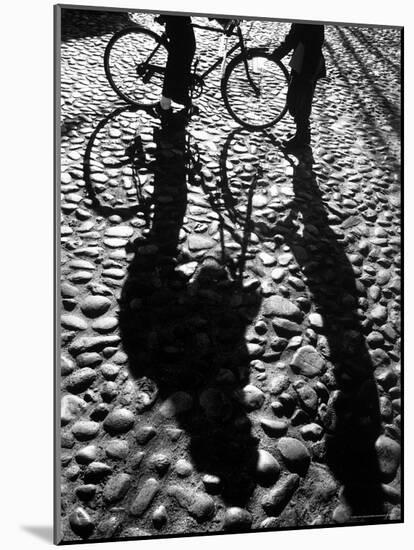 Shadows Cast on Cobblestone Street in Early Morning on Nantucket-Alfred Eisenstaedt-Mounted Photographic Print