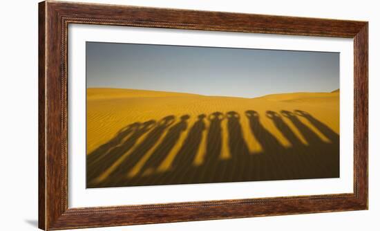 Shadows of waterbearers, Thar Desert, India-Art Wolfe-Framed Photographic Print