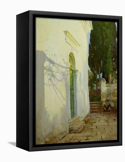 Shadows on a Wall in Corfu-John Singer Sargent-Framed Premier Image Canvas