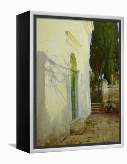 Shadows on a Wall in Corfu-John Singer Sargent-Framed Premier Image Canvas