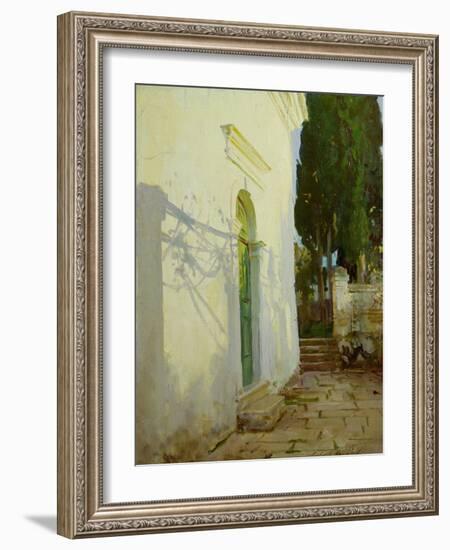 Shadows on a Wall in Corfu-John Singer Sargent-Framed Giclee Print