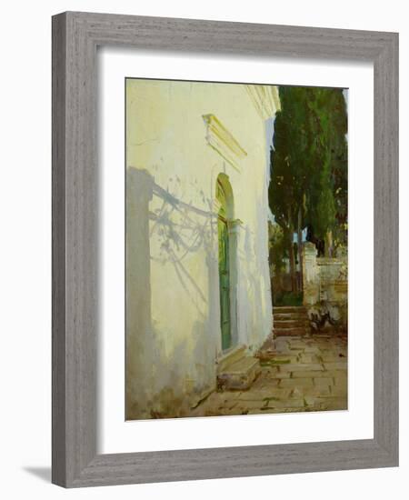 Shadows on a Wall in Corfu-John Singer Sargent-Framed Giclee Print