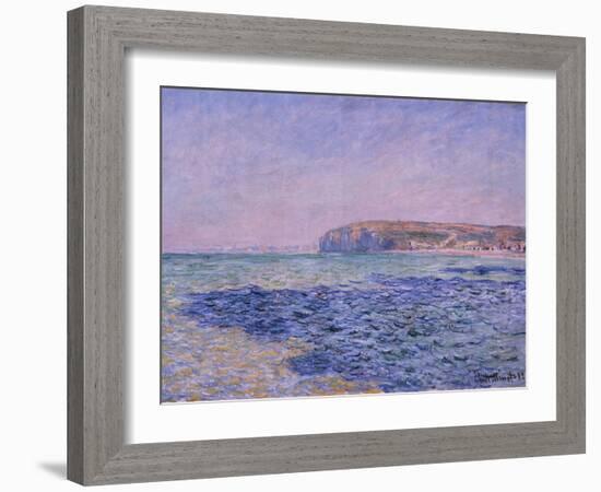 Shadows on the Sea, the Cliffs at Pourville, 1882-Claude Monet-Framed Giclee Print