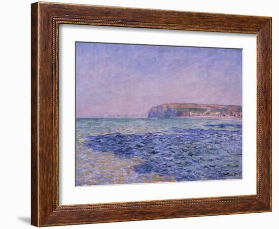 Shadows on the Sea, the Cliffs at Pourville, 1882-Claude Monet-Framed Giclee Print