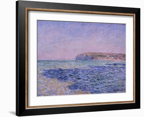 Shadows on the Sea, the Cliffs at Pourville, 1882-Claude Monet-Framed Giclee Print