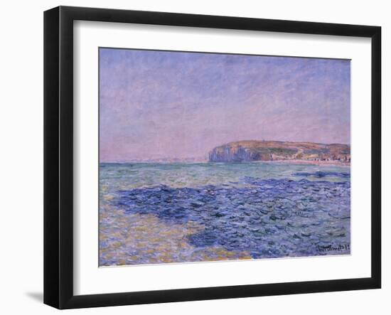 Shadows on the Sea, the Cliffs at Pourville, 1882-Claude Monet-Framed Giclee Print