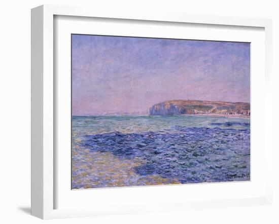 Shadows on the Sea, the Cliffs at Pourville, 1882-Claude Monet-Framed Giclee Print