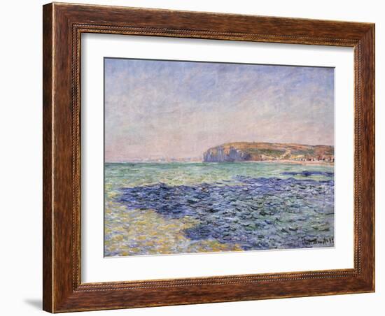 Shadows on the Sea - the Cliffs at Pourville-Claude Monet-Framed Giclee Print