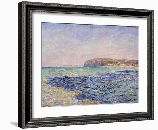 Shadows on the Sea - the Cliffs at Pourville-Claude Monet-Framed Giclee Print