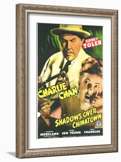 Shadows Over Chinatown, 1946-null-Framed Art Print