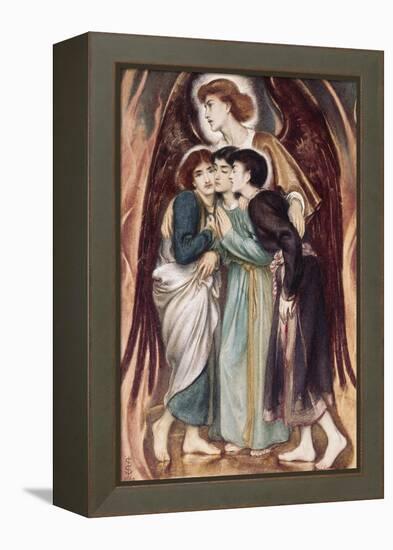 Shadrach, Meshach and Abednego in the Fiery Furnace-Simeon Solomon-Framed Premier Image Canvas