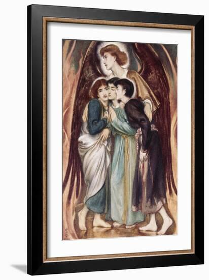 Shadrach, Meshach and Abednego in the Fiery Furnace-Simeon Solomon-Framed Giclee Print