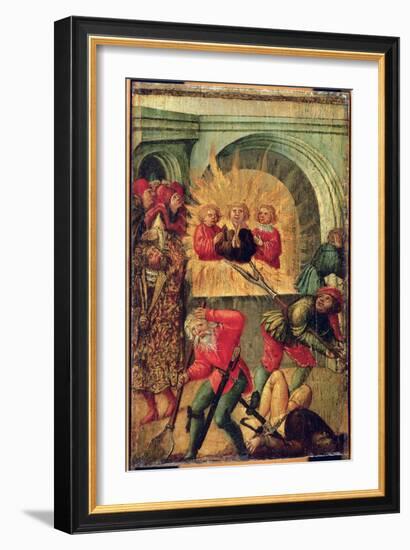 Shadrach, Meshach and Abednego (Oil on Panel)-German School-Framed Giclee Print