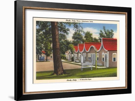 Shady Lodge Motel, Oskaloosa, Iowa-null-Framed Art Print