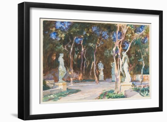 Shady Paths, Vizcaya (W/C over Graphite on Paper)-John Singer Sargent-Framed Giclee Print