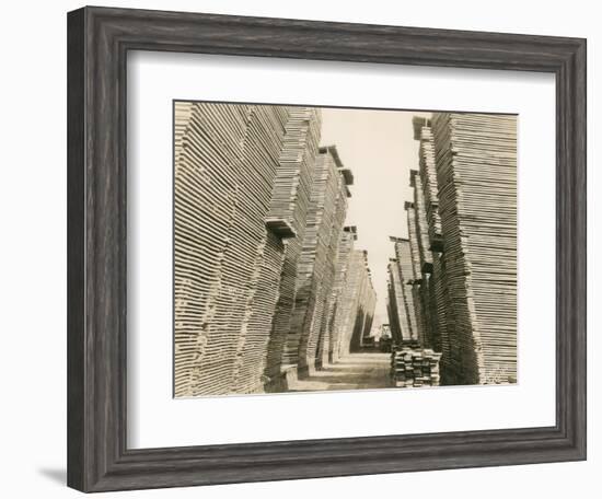 Shaffer Box - Lumber Piles, 1928-Marvin Boland-Framed Premium Giclee Print