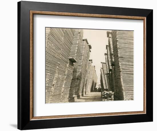 Shaffer Box - Lumber Piles, 1928-Marvin Boland-Framed Premium Giclee Print