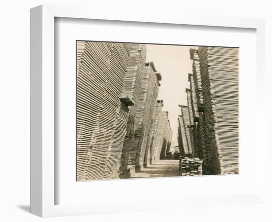 Shaffer Box - Lumber Piles, 1928-Marvin Boland-Framed Premium Giclee Print