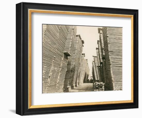 Shaffer Box - Lumber Piles, 1928-Marvin Boland-Framed Premium Giclee Print