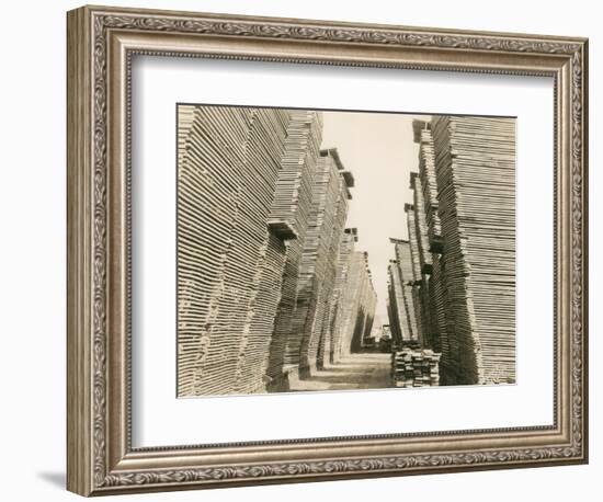 Shaffer Box - Lumber Piles, 1928-Marvin Boland-Framed Giclee Print