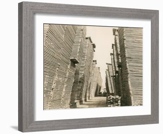 Shaffer Box - Lumber Piles, 1928-Marvin Boland-Framed Giclee Print