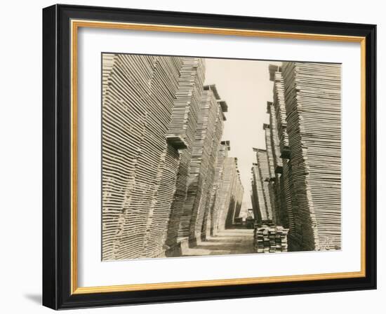 Shaffer Box - Lumber Piles, 1928-Marvin Boland-Framed Giclee Print