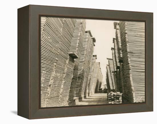 Shaffer Box - Lumber Piles, 1928-Marvin Boland-Framed Premier Image Canvas