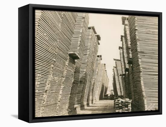 Shaffer Box - Lumber Piles, 1928-Marvin Boland-Framed Premier Image Canvas