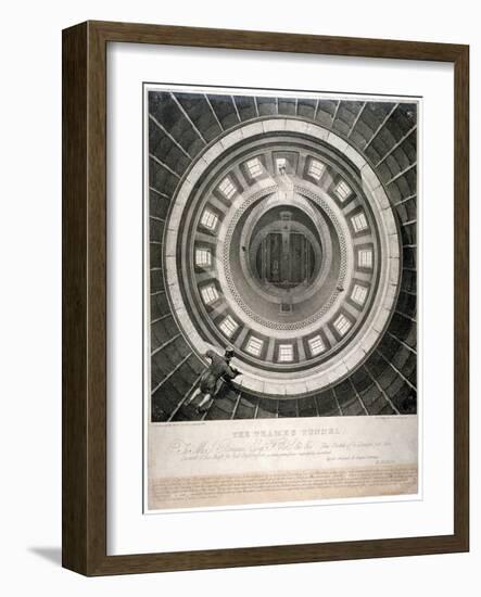 Shaft for Descent to the Entrance of the Thames Tunnel (View from the Top), London, 1831-B Dixie-Framed Giclee Print