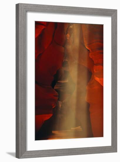 Shaft of Light, Upper Antelope Canyon, Page, Arizona, USA-Michel Hersen-Framed Photographic Print