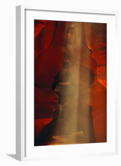 Shaft of Light, Upper Antelope Canyon, Page, Arizona, USA-Michel Hersen-Framed Photographic Print