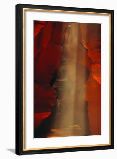 Shaft of Light, Upper Antelope Canyon, Page, Arizona, USA-Michel Hersen-Framed Photographic Print