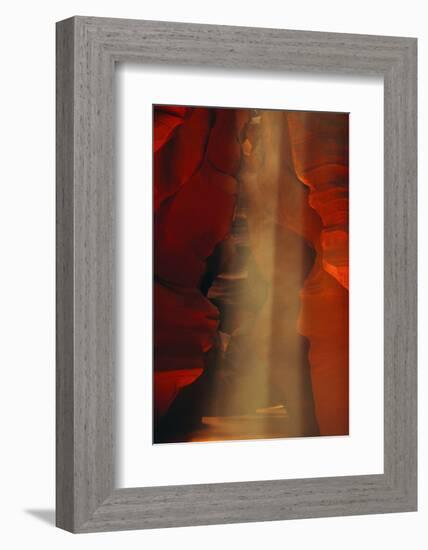 Shaft of Light, Upper Antelope Canyon, Page, Arizona, USA-Michel Hersen-Framed Photographic Print