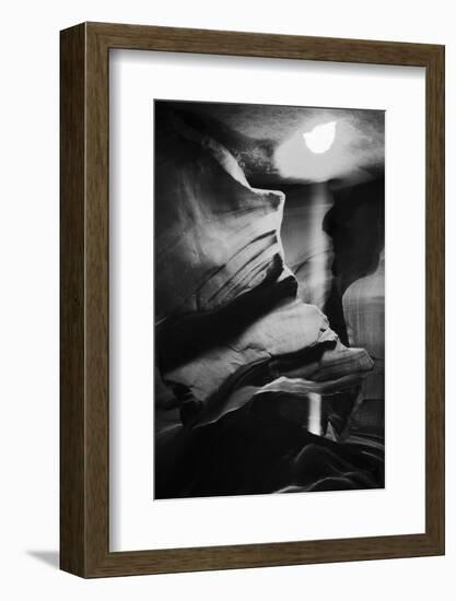 Shaft of Sunlight Penetrating Through Antelope Canyon, Page, Arizona, USA-Adam Jones-Framed Photographic Print