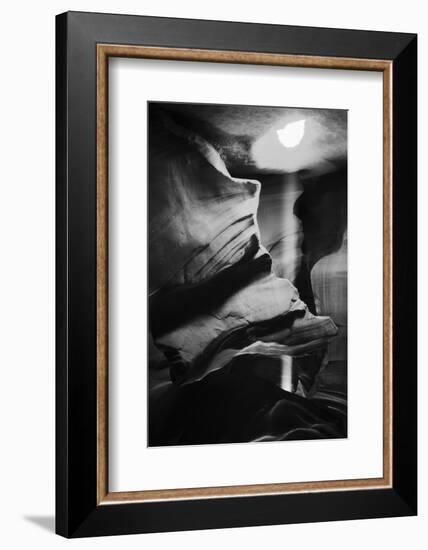 Shaft of Sunlight Penetrating Through Antelope Canyon, Page, Arizona, USA-Adam Jones-Framed Photographic Print