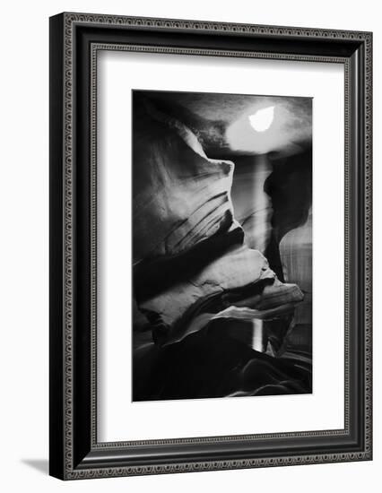 Shaft of Sunlight Penetrating Through Antelope Canyon, Page, Arizona, USA-Adam Jones-Framed Photographic Print