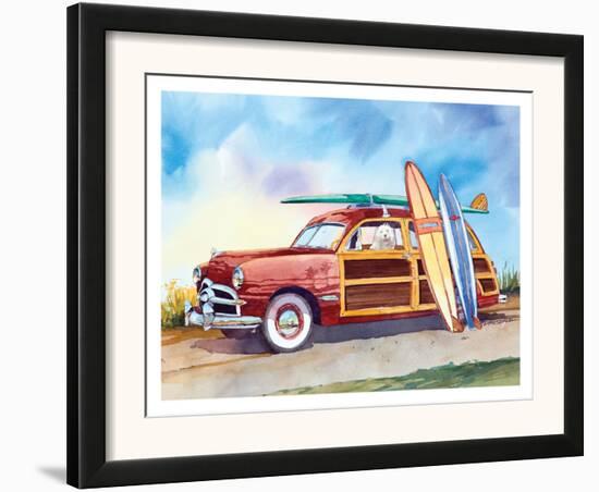 Shaggy Surfer-Bill Drysdale-Framed Art Print