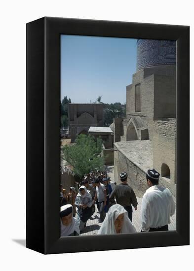 Shah-I Zindeh group of mausoleums, 14th century. Artist: Unknown-Unknown-Framed Premier Image Canvas