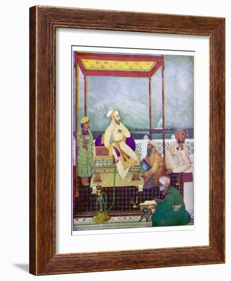 Shah Jahan I Mughal Emperor of India from 1628 to 1658 Known in His Youth as Prince Khurram-Abanindro Nath Tagore-Framed Photographic Print