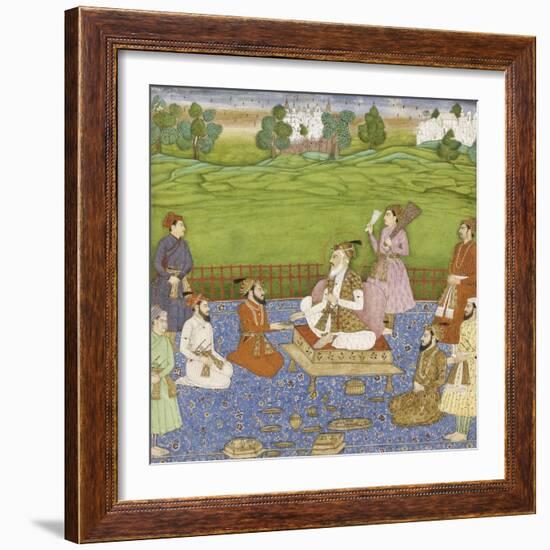 Shah Jahan, ses quatre fils et quatre courtisans-null-Framed Giclee Print