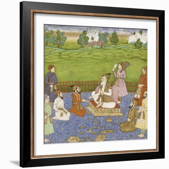 Shah Jahan, ses quatre fils et quatre courtisans-null-Framed Giclee Print