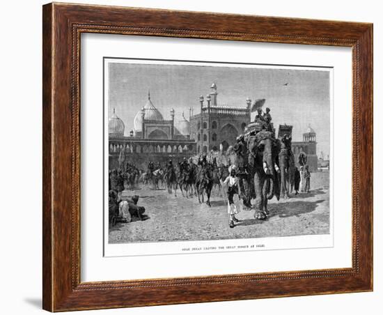 Shah Jehan Leaving the Great Mosque at Delhi, C19th Century-Edwin Lord Weeks-Framed Giclee Print