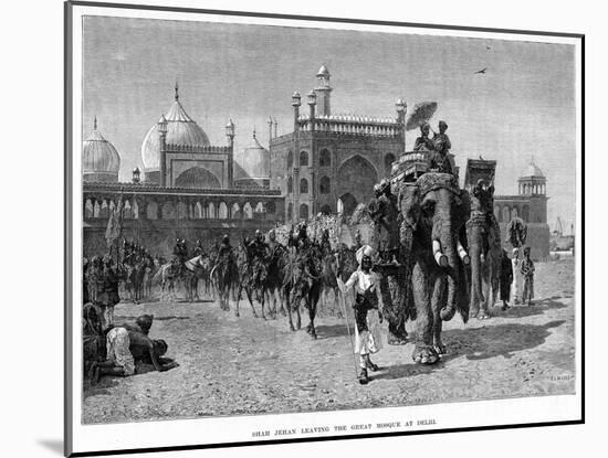 Shah Jehan Leaving the Great Mosque at Delhi, C19th Century-Edwin Lord Weeks-Mounted Giclee Print
