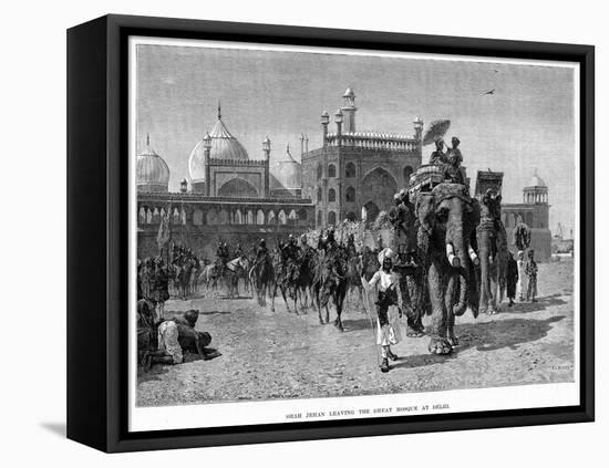 Shah Jehan Leaving the Great Mosque at Delhi, C19th Century-Edwin Lord Weeks-Framed Premier Image Canvas